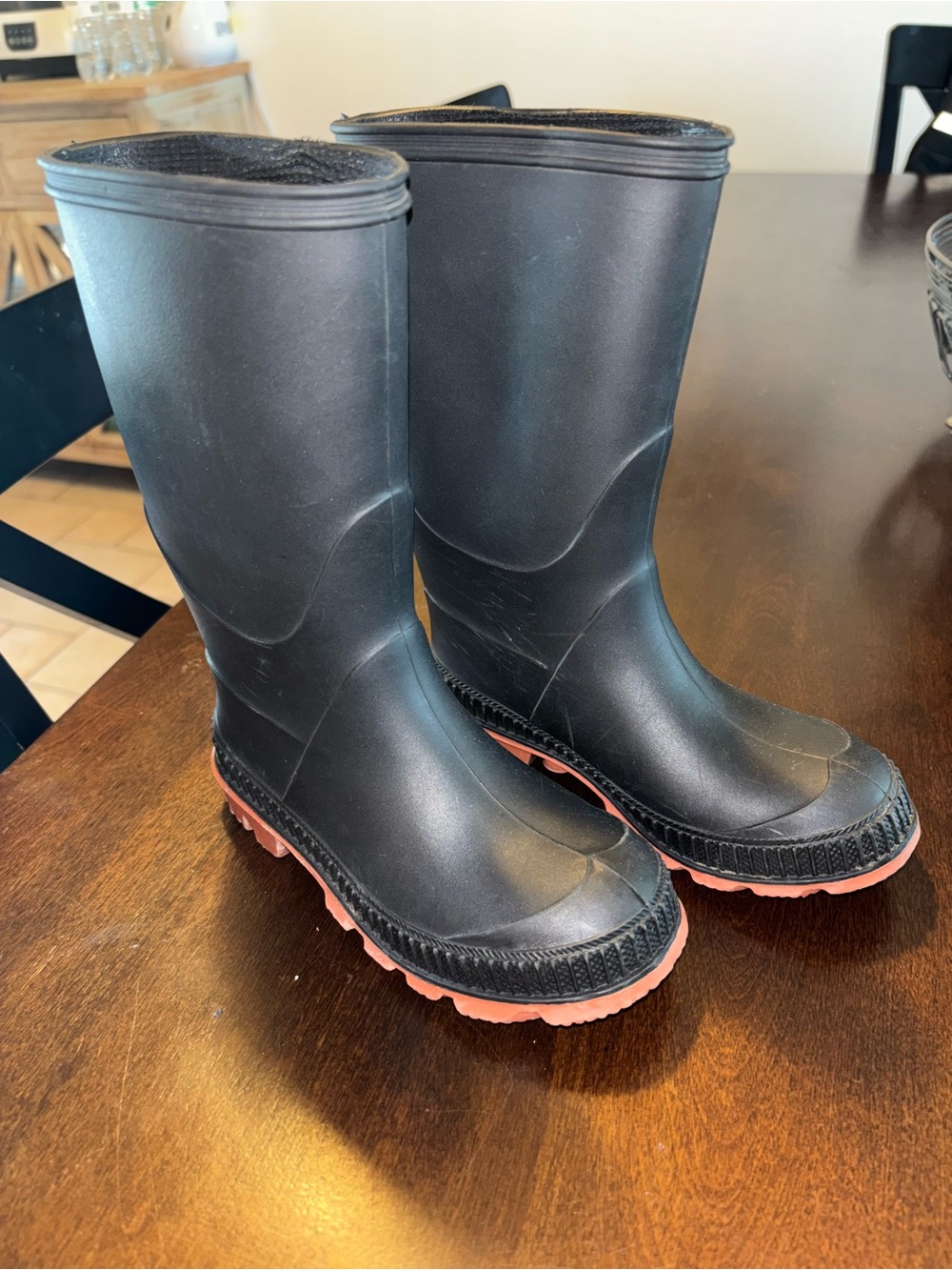 Kids Black Rain & Snow Boots